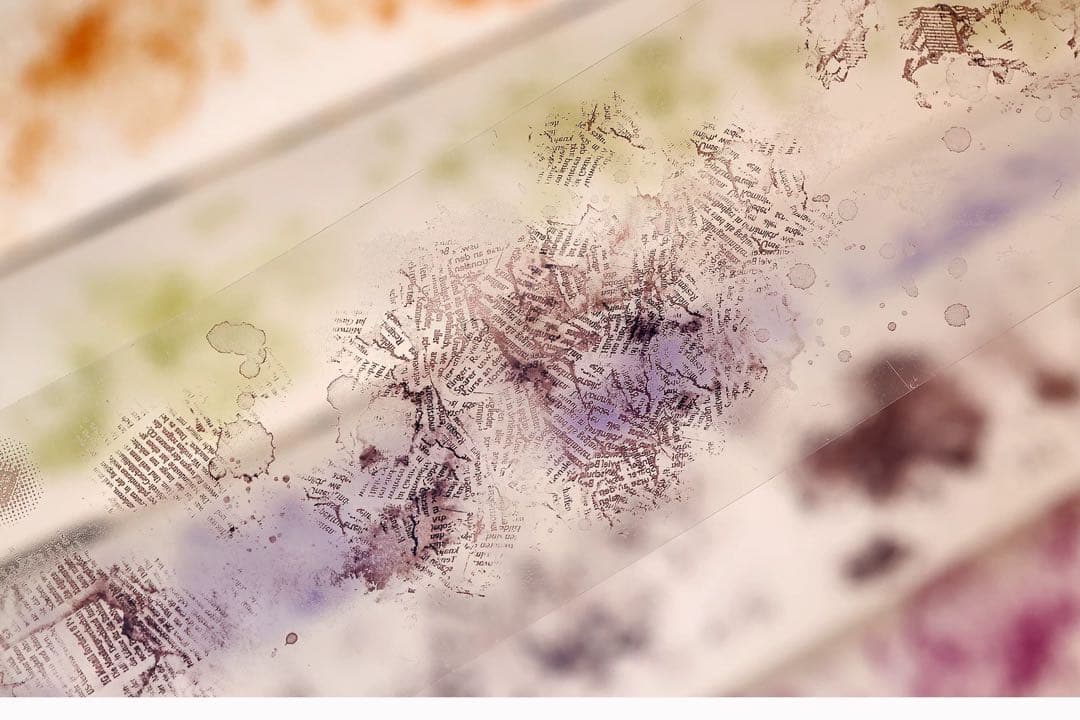 小白家文創《染花落》海外マスキングテープ　マステ 【2211】