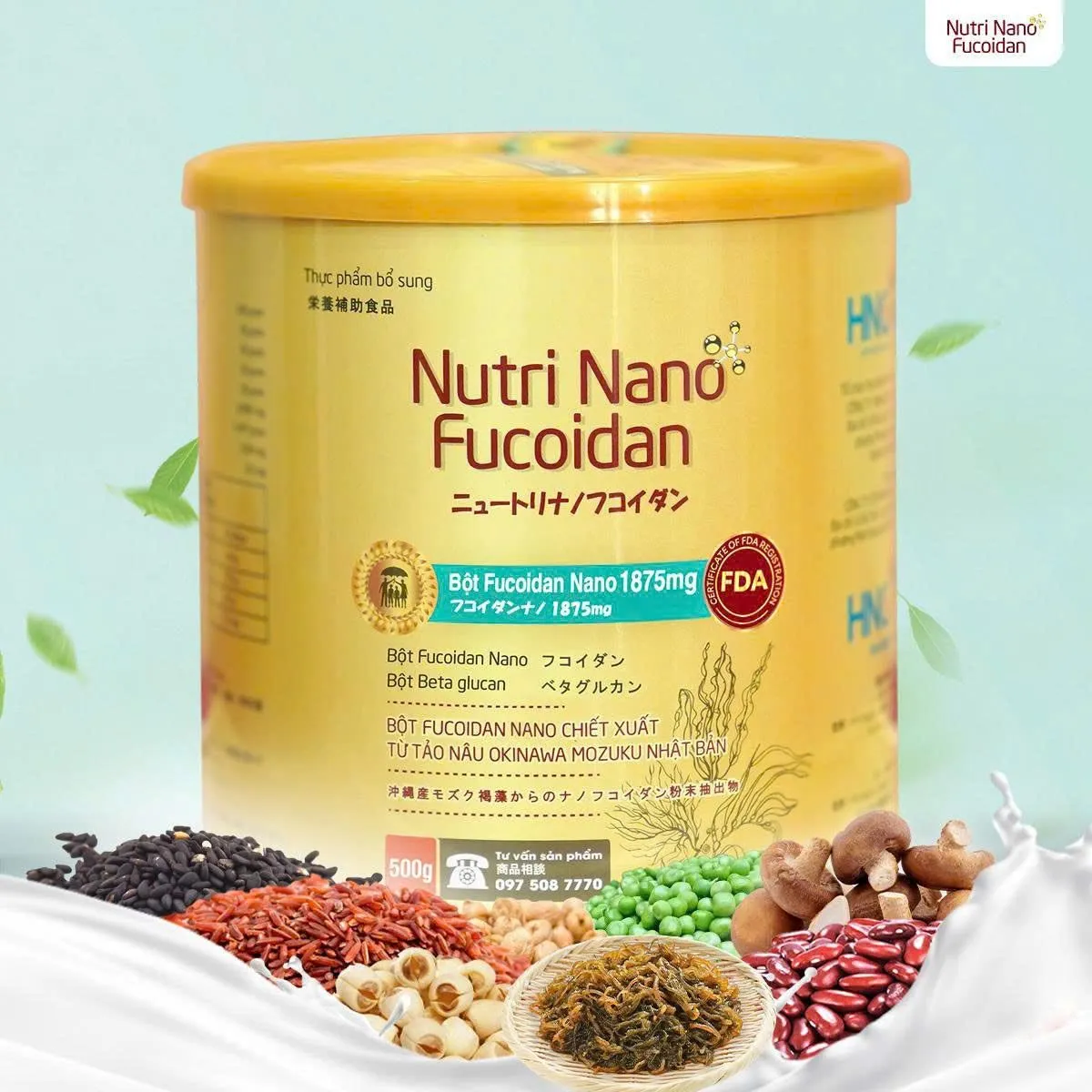 Uống sữa mè đen kết hợp bổ sung Nutri Nano Fucoidan để nâng cao sức đề kháng